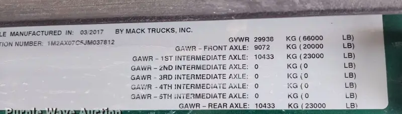 2018 Mack GU713 photo 85