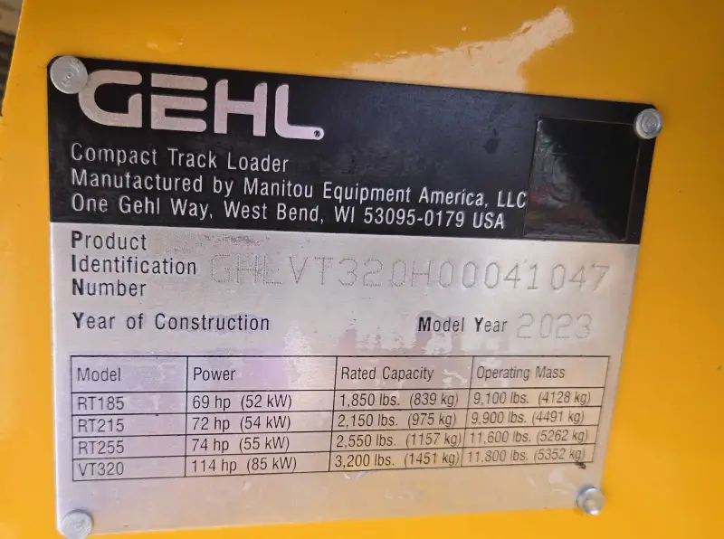 2023 Gehl VT320 photo 77